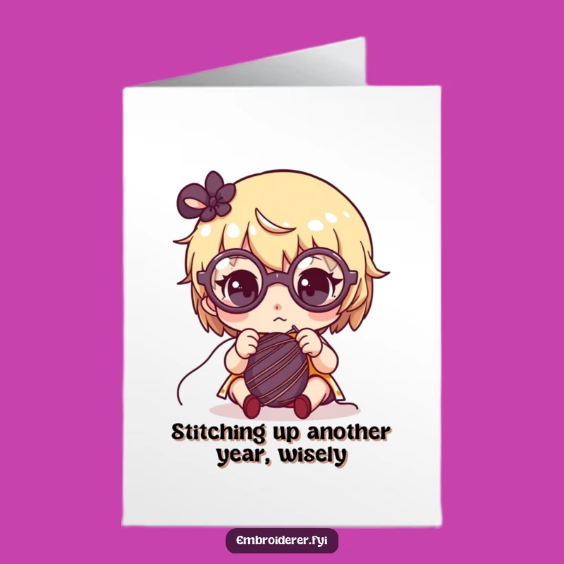 Free Printable Birthday Card: Funny Focused Crafter Glasses, Perfect Downloadable Gift