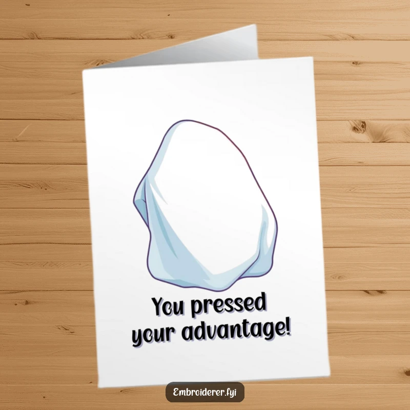 Funny Free Printable Congratulations Card: A content iron making fabric perfectly flat, symbolizing a job well done.