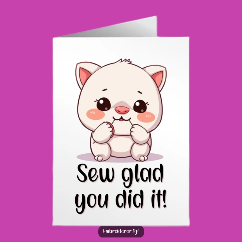 Free Printable Congrats Card: Sewing Success (Almost!) - Downloadable Gift!