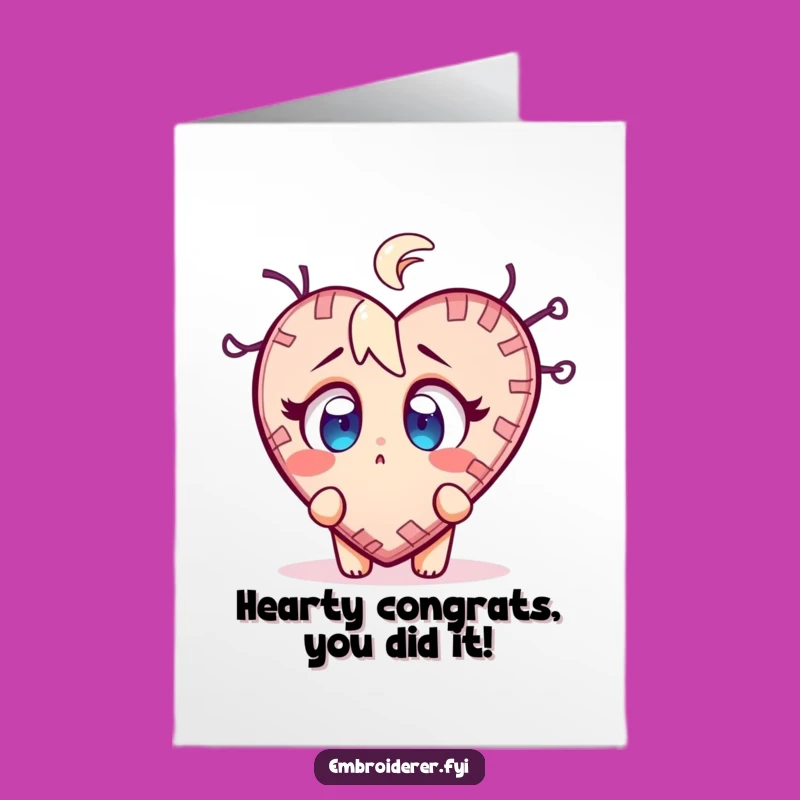 Free Printable Congrats Card: Stitcher's Surprise Love Project Downloadable Gift