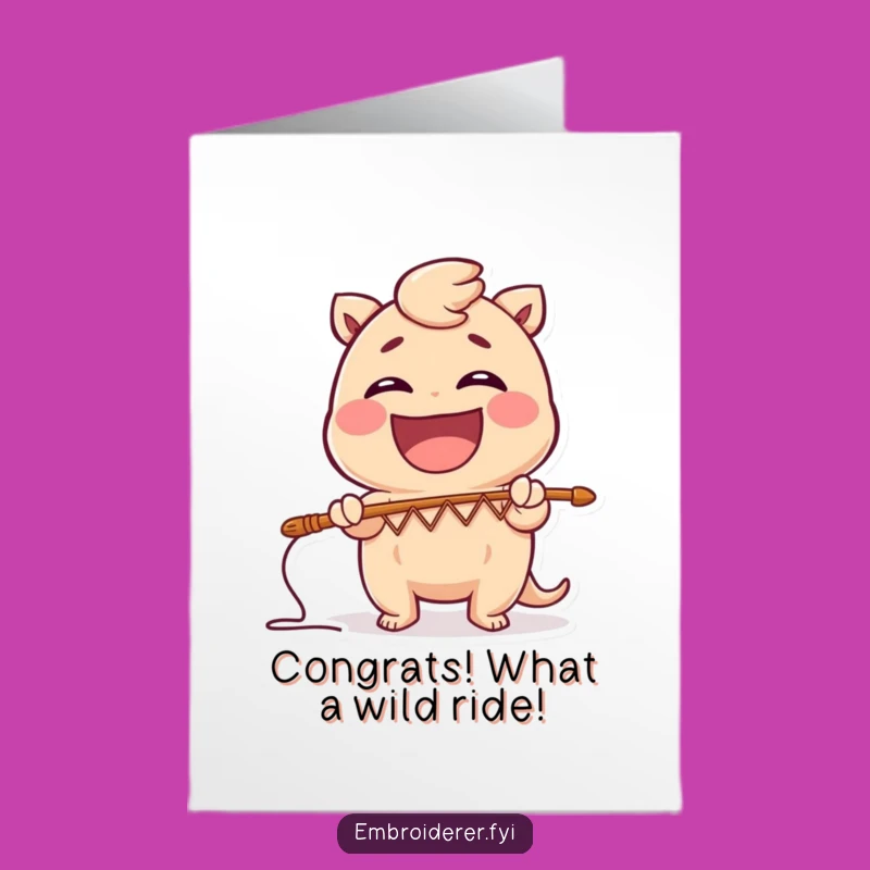 Free Printable Congrats Card: Zig-Zag Fun - Hilarious Stitcher DIY Downloadable