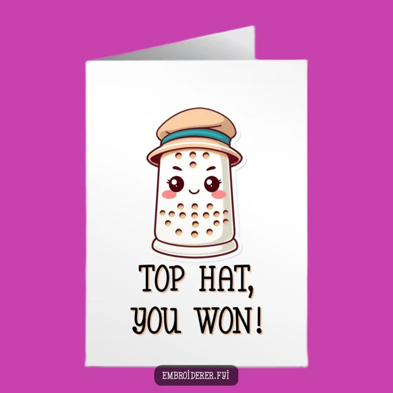 Proud Free Printable Thimble Congrats Card - Hat Style