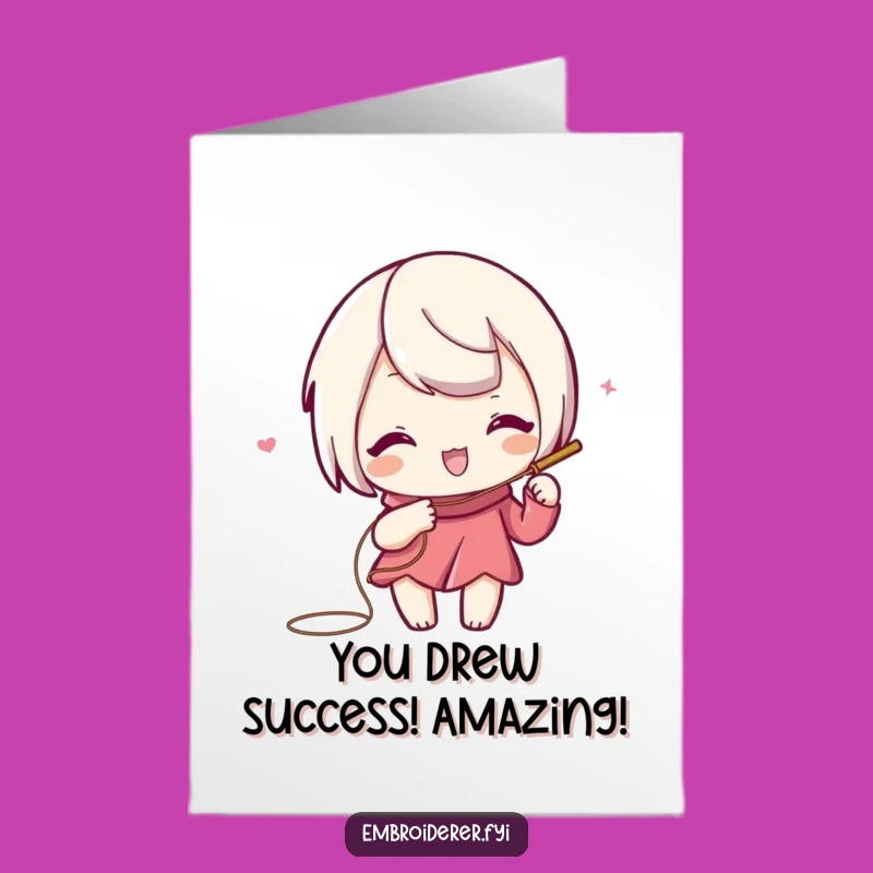 Free Printable Congrats Card: Playful Stitcher Artist, Stylish Downloadable Gift!