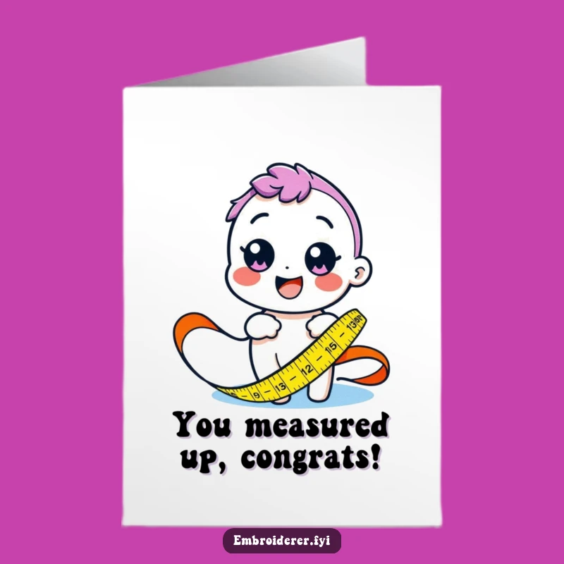 Free Printable Congrats Card: Happy Measurer, Big Success, Downloadable Gift