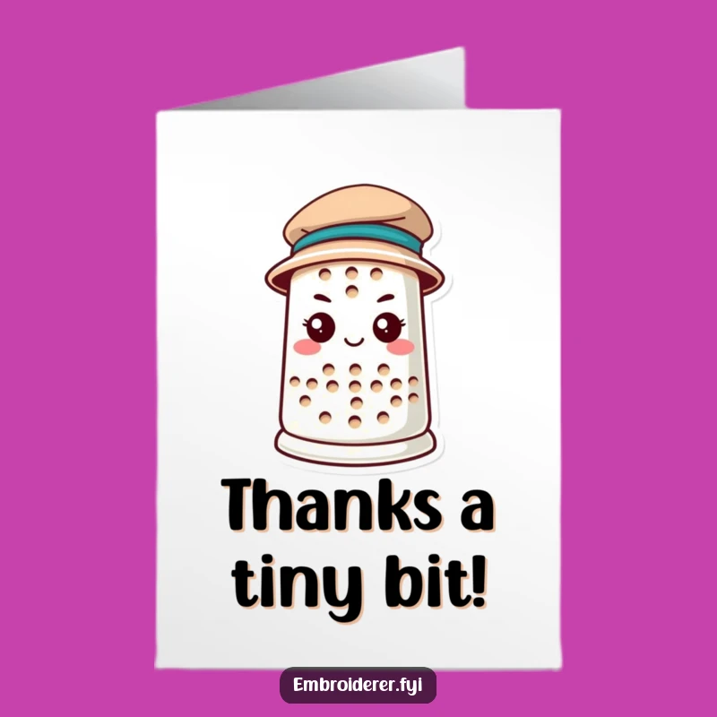 Dapper Free Printable Thank You Card - Thimble Hat Design