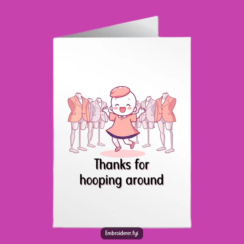 Free Printable Thank You Card: Hoops of Gratitude - Funny Downloadable for Blessings Received