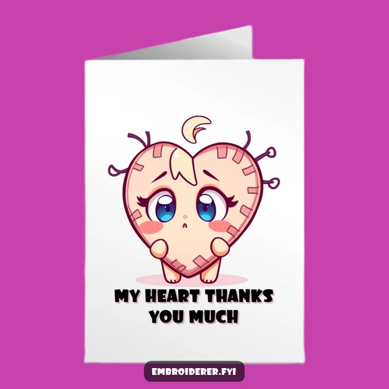 Free Printable Thank You Card: Grateful Stitcher's Heartfelt Thanks Downloadable Gift