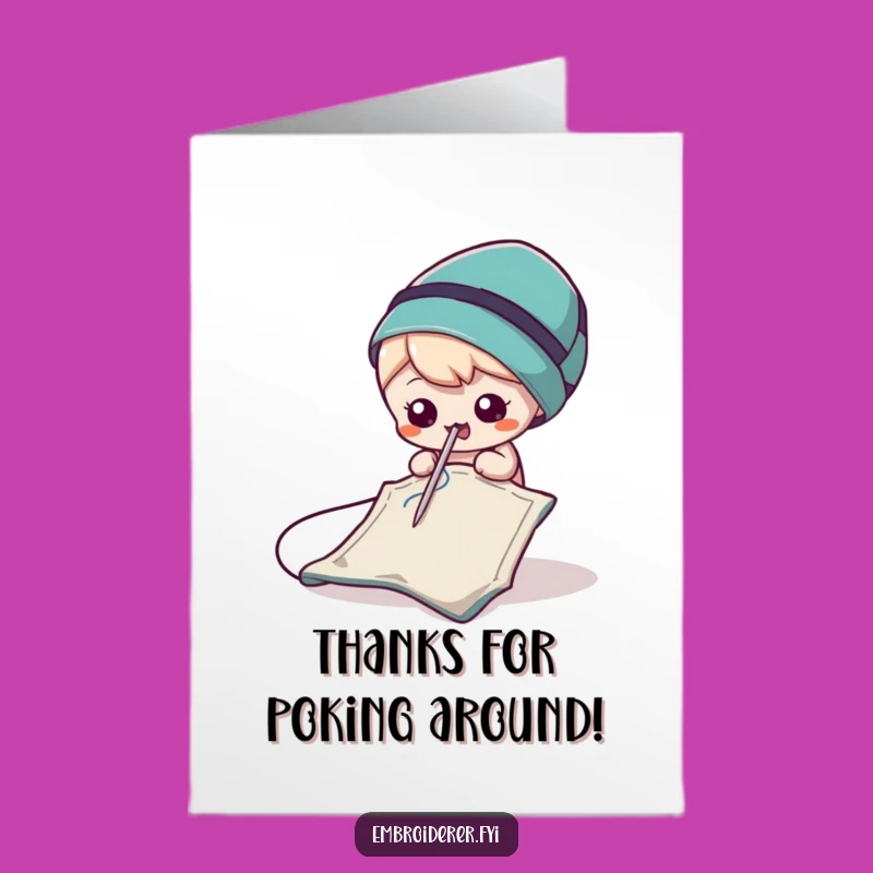 Free Printable Thank You Card: Needle's Thanks - Crafty Appreciation Print at Home