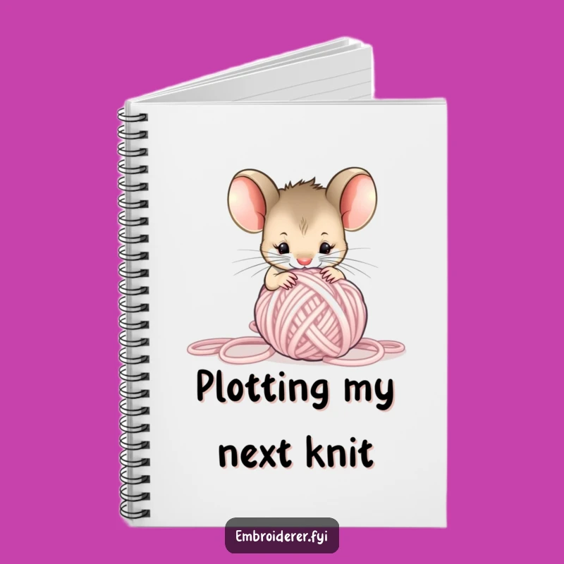 Funny Mouse Yarn Notebook: Jot Down Ideas with Hilarious Crafty Flair