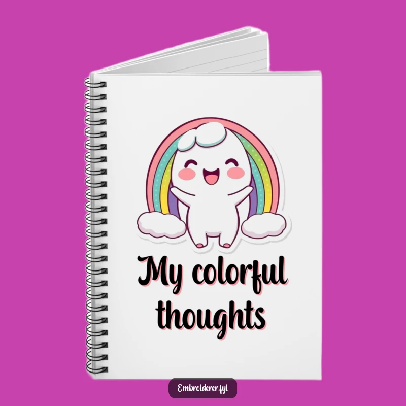 Funny Rainbow Stitch Notebook - Journal Your Joyful Ideas Gift