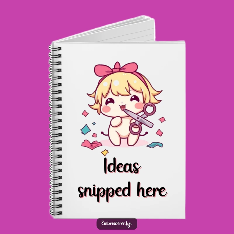 Funny Sewing Notebook: Jot Down Ideas with a Snipping Character, Perfect Gift