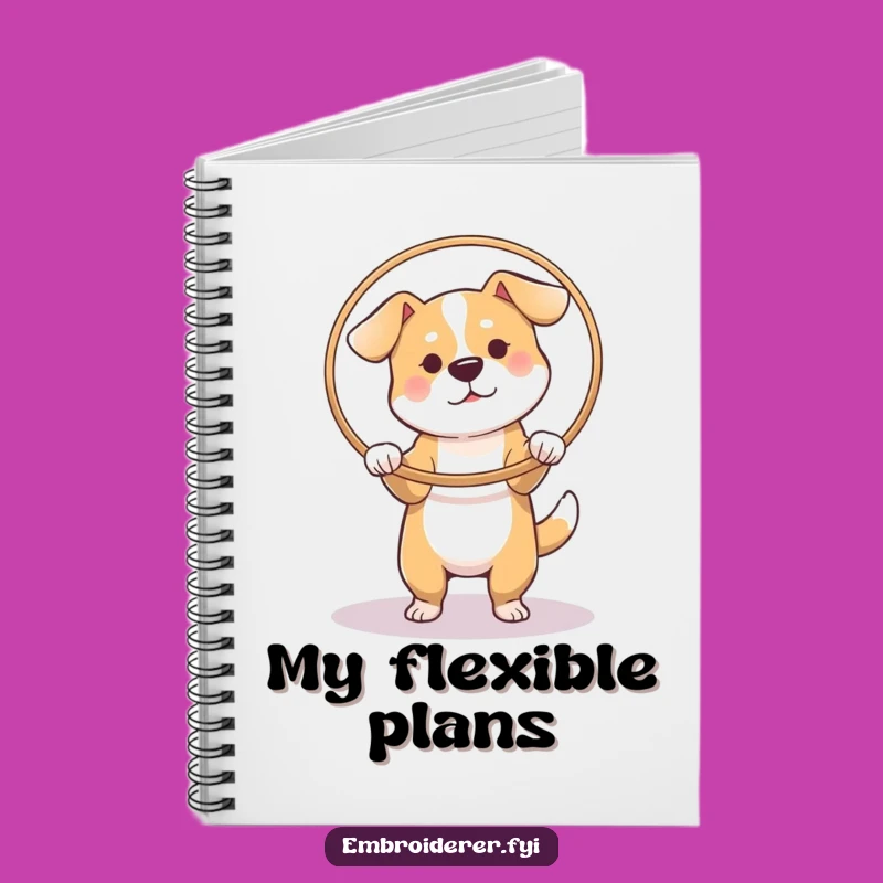 Funny Dog Hoop Notebook: Jot Down Ideas with Focused Crafty Flair
