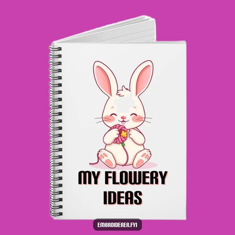 Funny Rabbit Embroidery Notebook: Jot Down Ideas with Cheerful Humor - Perfect Gift!