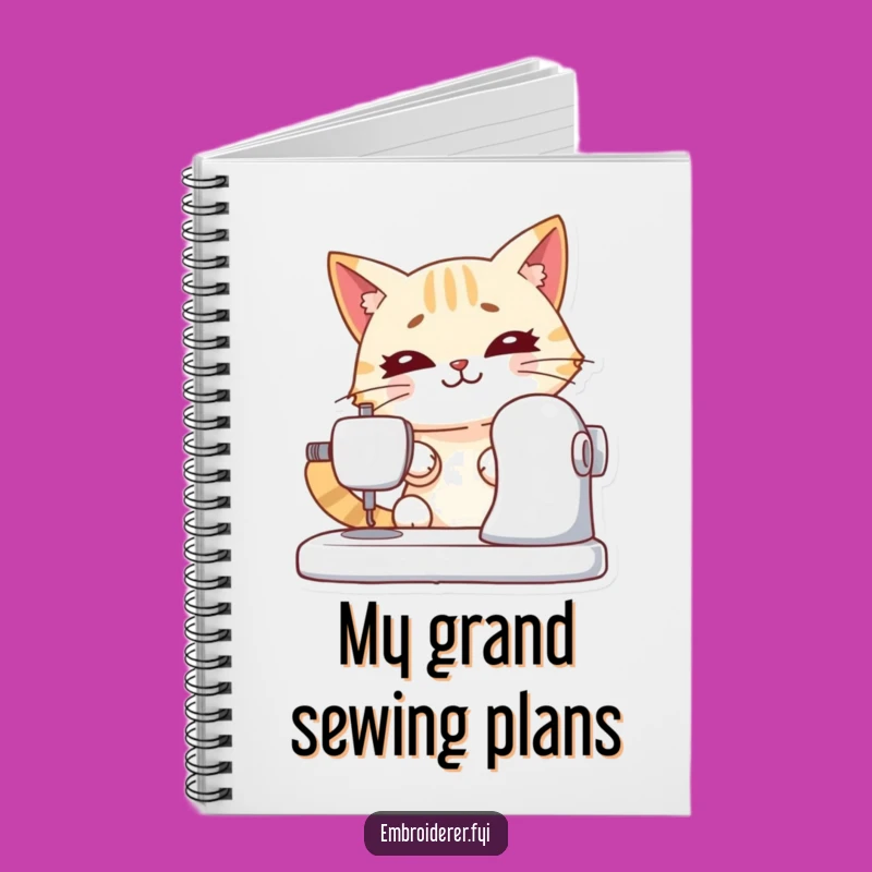Funny Cat Sewing Notebook: Record Ideas with Focused Humor - Perfect Gift!