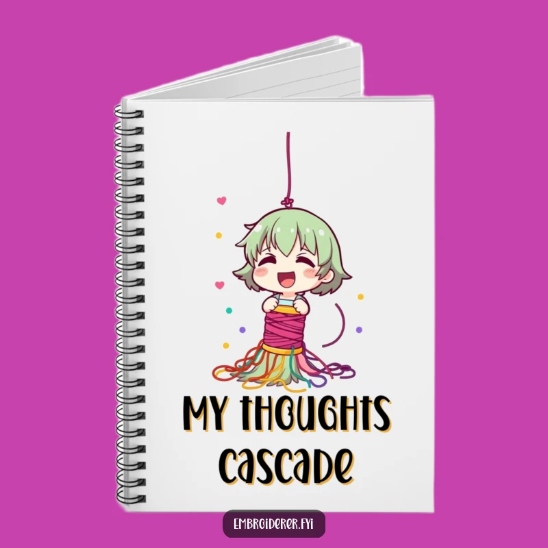 Funny Thread Cascade Notebook: Journal Your Colorful Ideas
