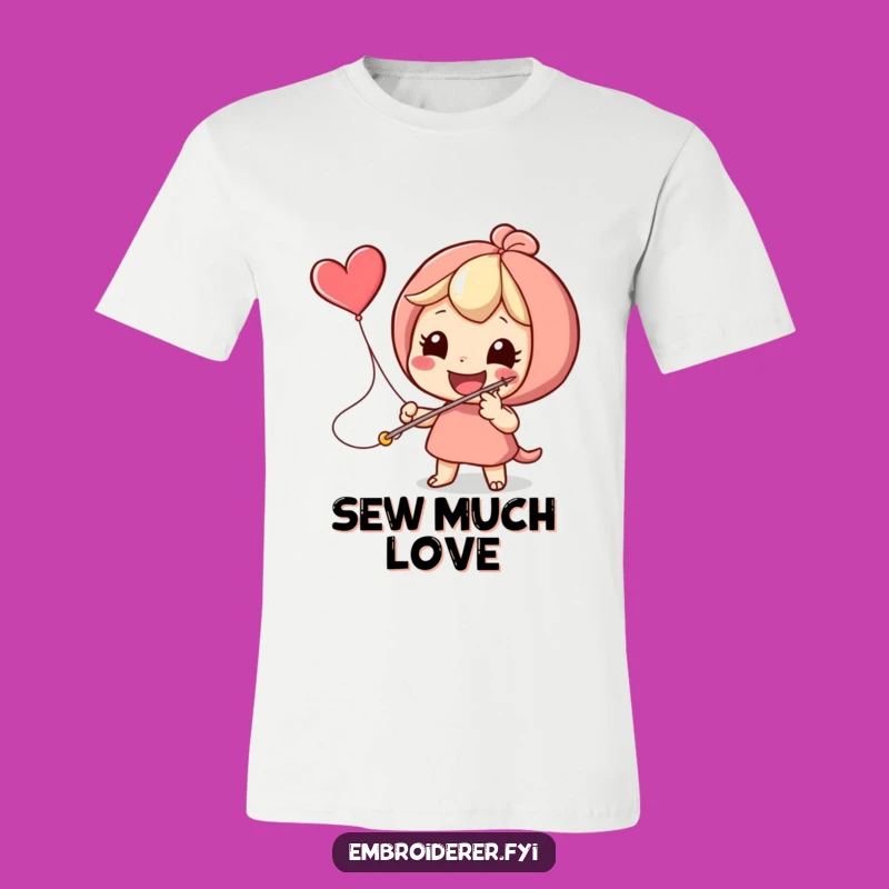 Funny Heart Stitcher T-Shirt - Whimsical Creator Apparel