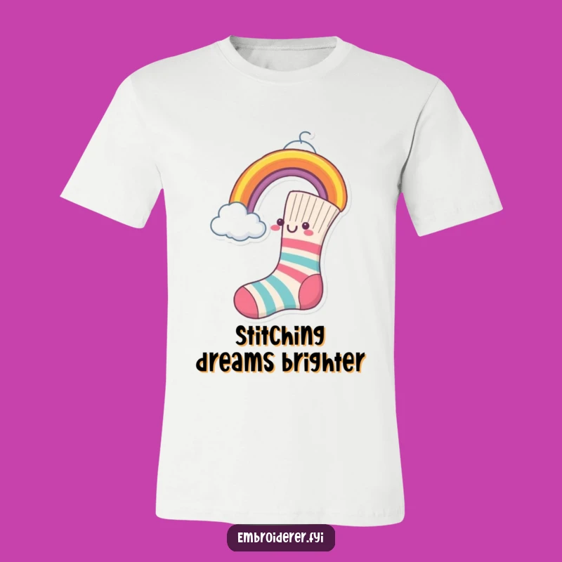 Funny Sock Rainbow Maker T-Shirt - Whimsical Creator Tee