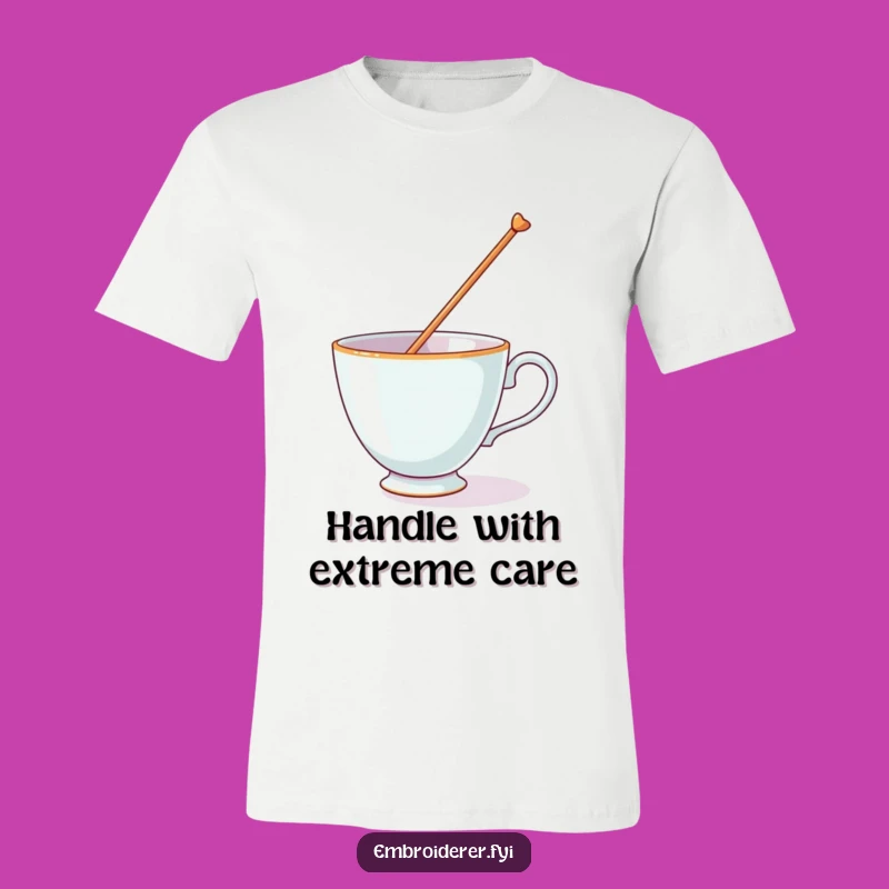 Funny Teacup's Needle Dare T-Shirt: Hilarious and Quirky Apparel for a Good Laugh