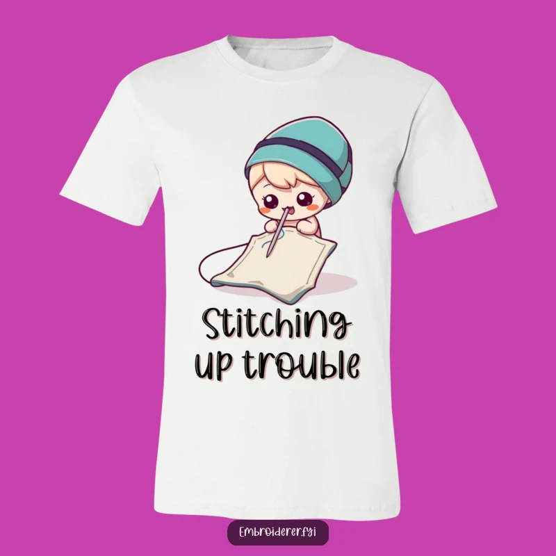 Mischievous Needle T-Shirt: Wear Your Sewing Passion, Funny Style