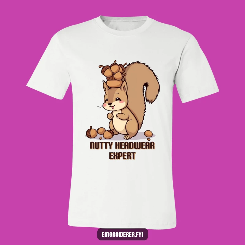 Funny Squirrel Acorn Tower T-Shirt: Wear Your Determination With Pride