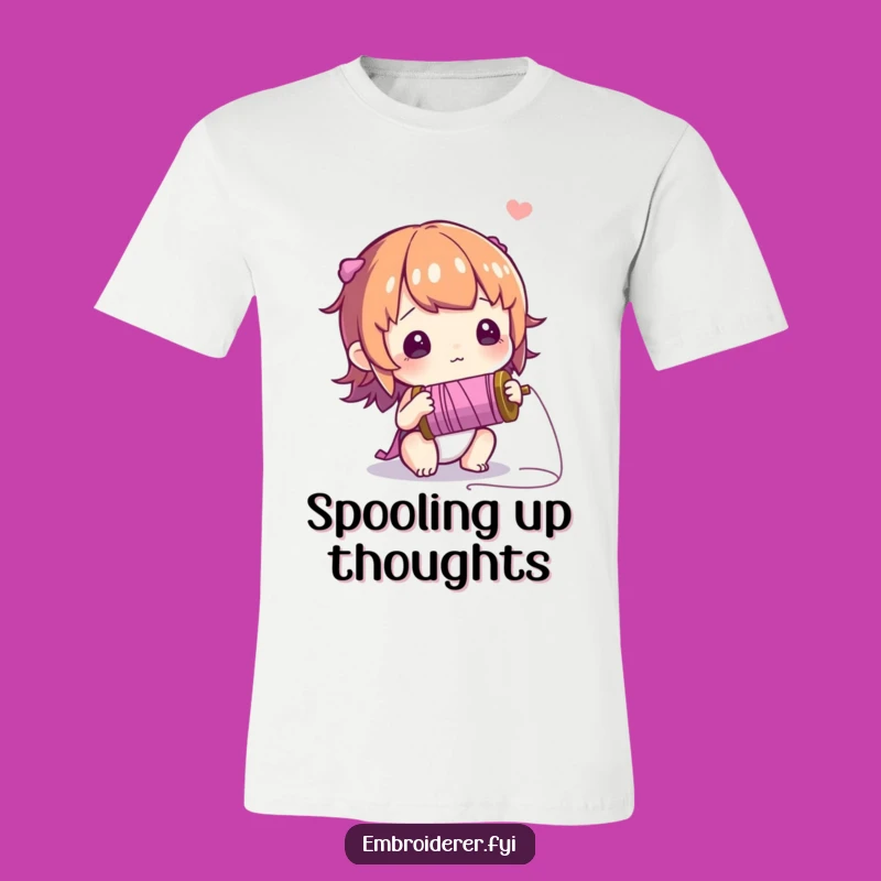 Funny Curious Thread T-Shirt: Wear Your Wonder Hilariously!