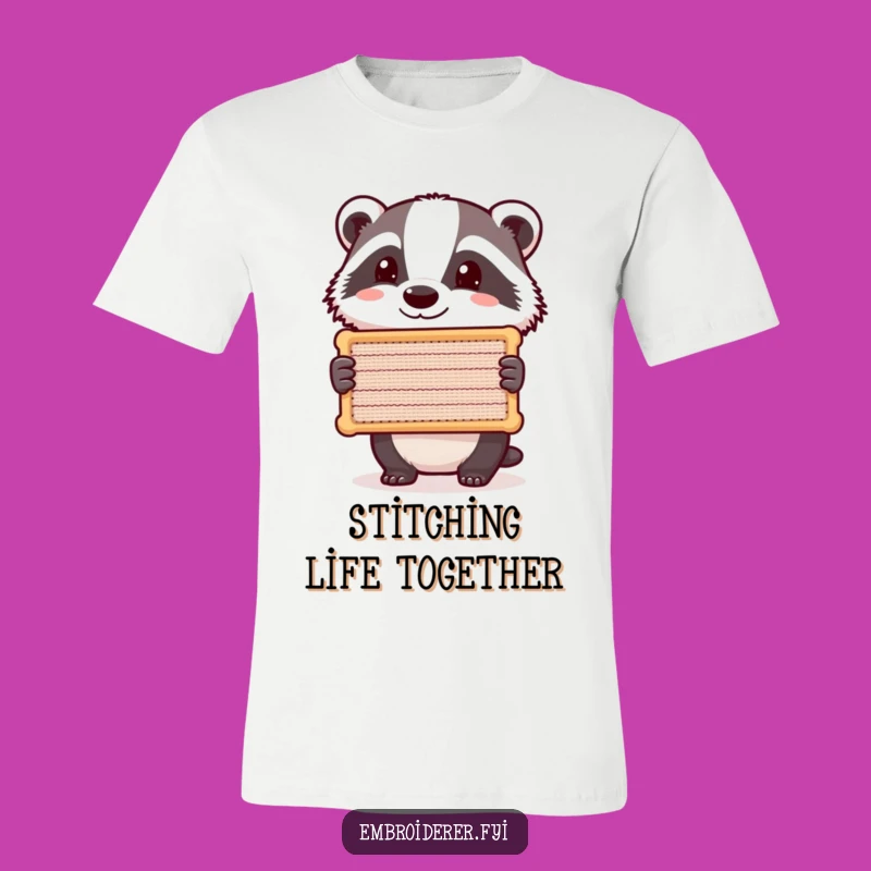 Funny Badger Stitch T-Shirt: Hilarious Tee for Proud Sewers & Crafters