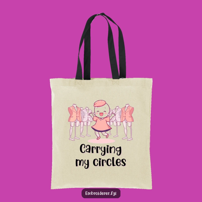 Funny Tote Bag: Hoop Dance Carrier, Hilarious and Stylish Craft Bag
