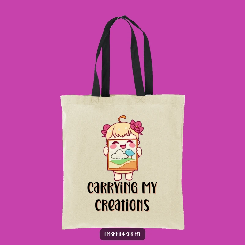 Funny Joyful Art Tote Bag: Carry Your Creations with Pride!