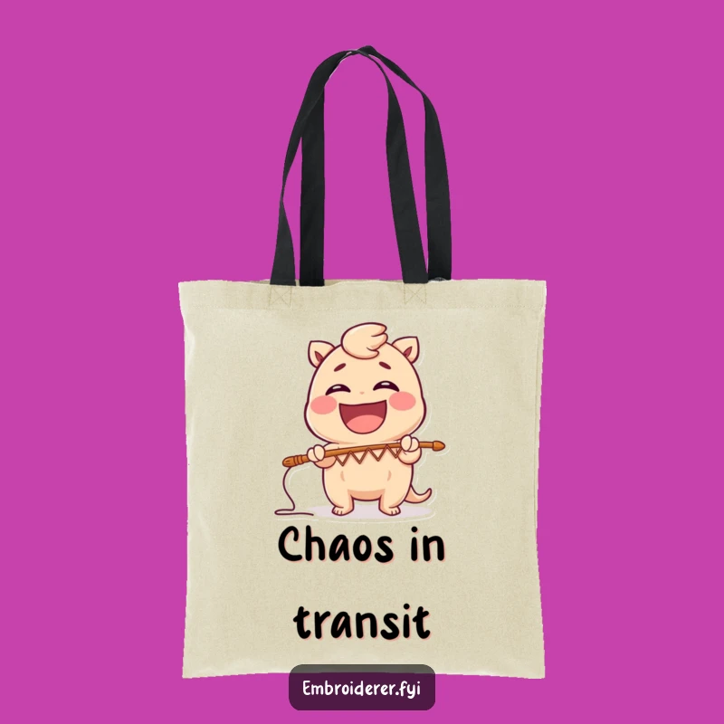 Funny Zig-Zag Tote Bag - Comical Crafter's Carry-All Gift