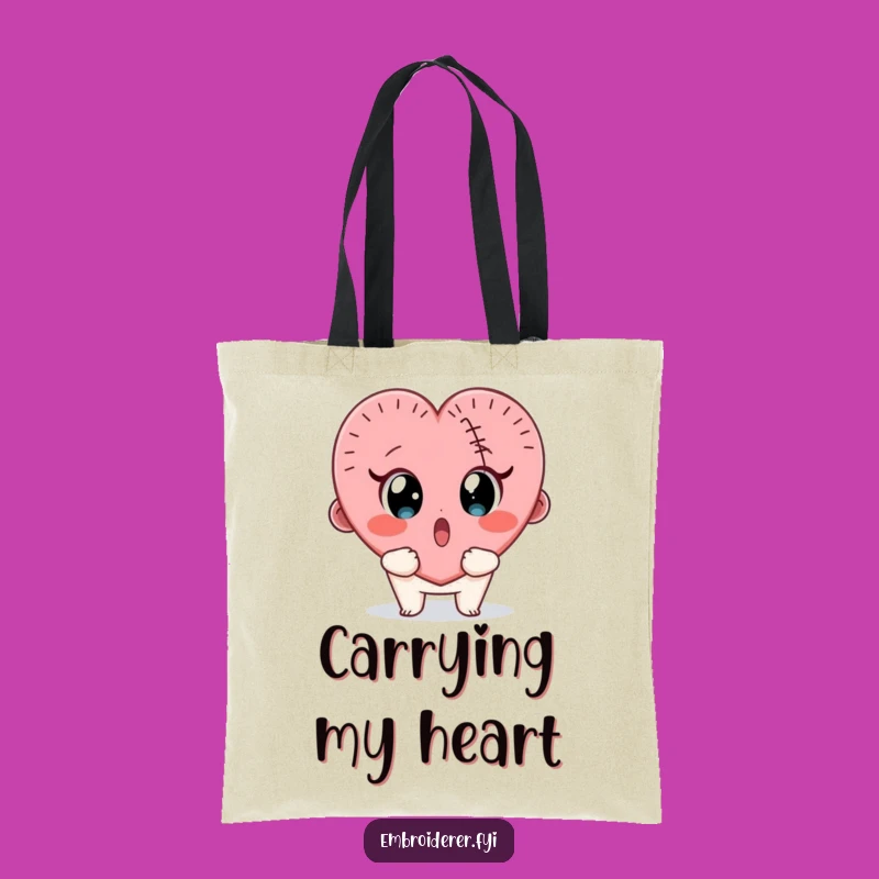 Funny Stitch Fail Tote Bag: Surprised Crafter Project Holder