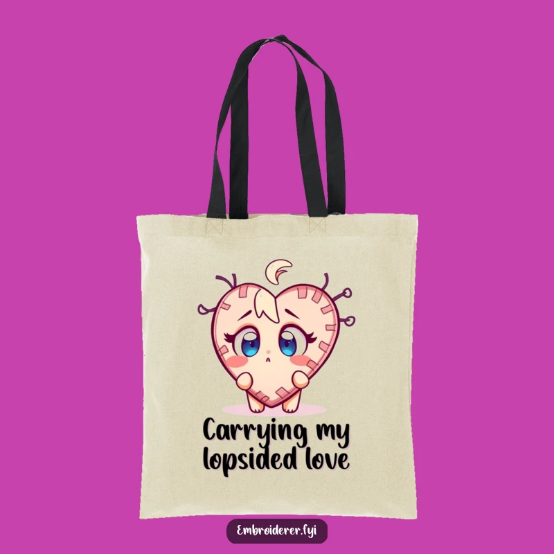 Funny Stitch Surprise Tote Bag - Wobbly Heart Creator, Practical Sewing Gift