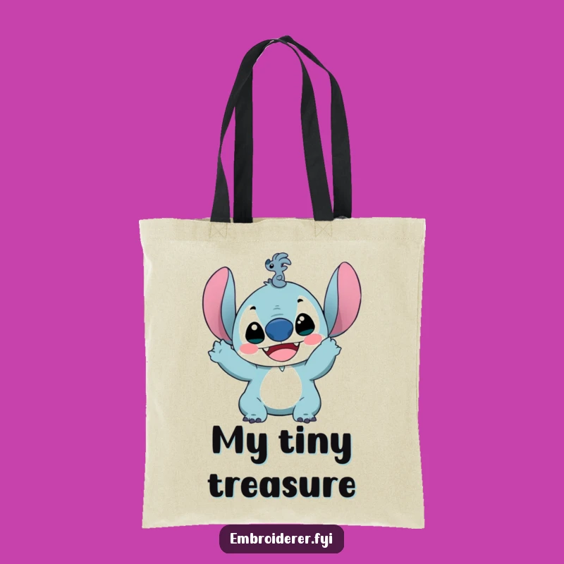 Funny Tiny Stitch Tote Bag: Delighted Crafter Accessory for Supplies