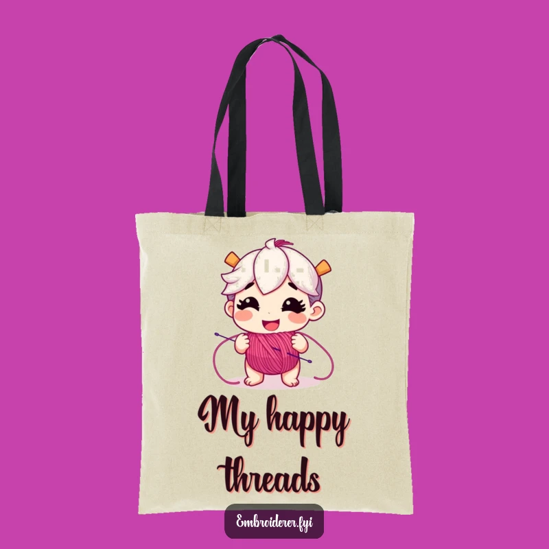 Funny Unspooling Floss Tote Bag: Carry Your Crafty Joy Hilariously!