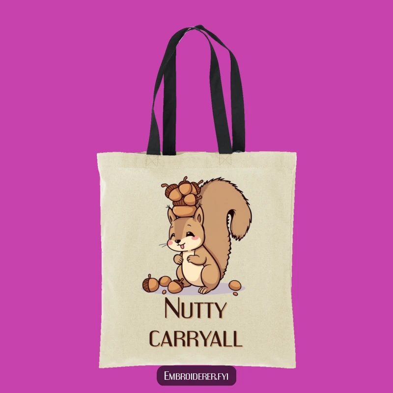 Funny Squirrel Acorn Tower Tote Bag: Carry Your Treasures With This Hilarious Bag